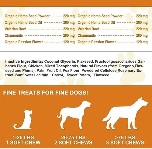 Dogs Hemp Calming Chews, Beef