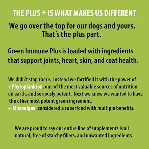 King Kanine Green Inmune Plus Multivitamin and Mineral 6 oz | Organic Powder to Improve Join Mobility & Allergy Relief | Inflammatory Supplement for Dogs Care | Veterinarian Approved