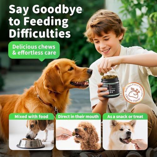 Dog Probiotics & Digestive – Pumpkin Fiber Chews for Gut Health - Chicken Flavor