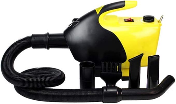 2500W High Velocity Hairdryer, A Powerful But Quiet Dog Dryer with 5 Different Nozzles Professional Grooming Adjustable Wind Speed Temperature (Color : Yellow)