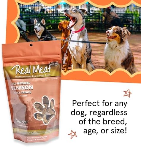 TRMC Real Meat Dog Treats - Two 12oz Bag of Bite-Sized Air-Dried Venison Jerky for Dogs - Grain-Free Jerky Treats Made up of 95% Free-Range, Grass Fed Venison - All-Natural Treats