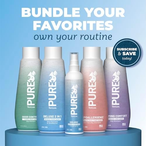 TropiClean Pure 2-in-1 Dog Shampoo and Conditioner, Reduces Tangles & Softens Coat, Fruity Fresh Scent, Made in the USA, Safe for Puppies, 20oz. (Pack of 2)
