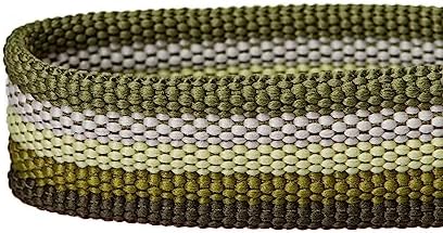 Blueberry Pet 3M Reflective Dog Collars | Adjustable Dog Collar w/Multi-Colored Stripe - Olive | Nylon Pet Collars for Dogs & Refflective Dog Collar for Small Dogs