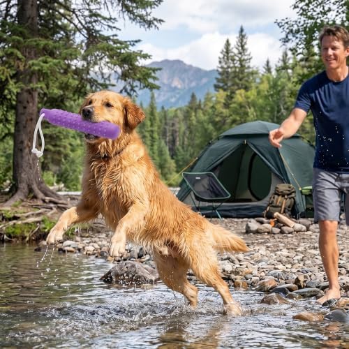 Dog Water Toys, 2 Pack Floating Bumper Fetch Toy Dummy | Interactive Retrieving Training Float Pet Rope Toy for Pool, Lake Outdoor Small Medium Large Dogs
