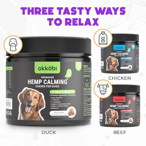 Hemp Calming Chews for Dogs 150 pcs, Melatonin, 150-Pack