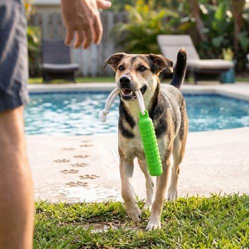 Dog Water Toys, 2 Pack Floating Bumper Fetch Toy Dummy | Interactive Retrieving Training Float Pet Rope Toy for Pool, Lake Outdoor Small Medium Large Dogs