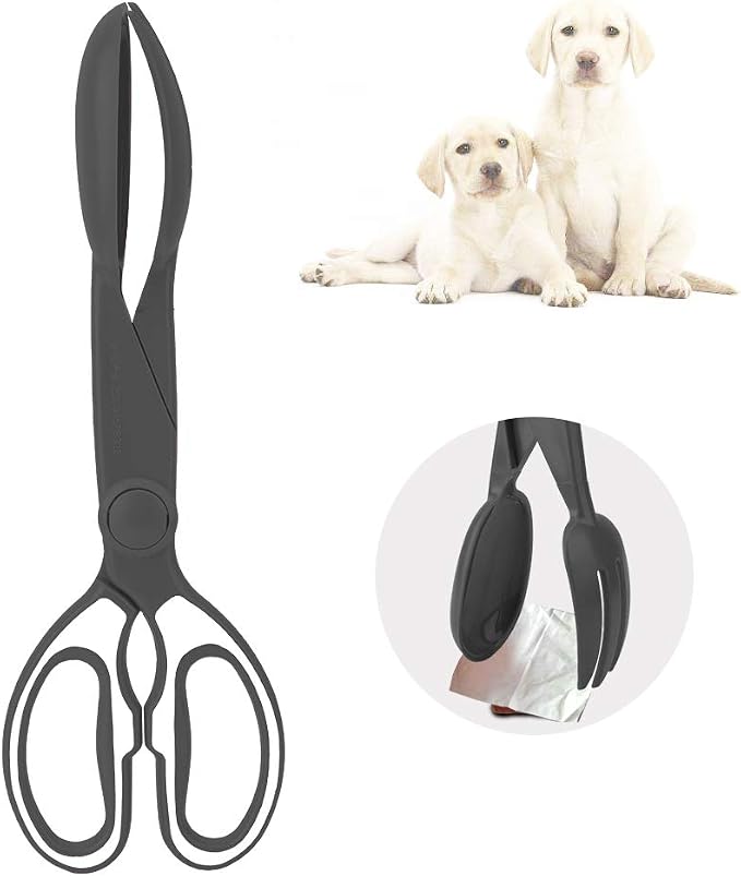 Oumefar Eco-Friendly Pet Dog Cleaner Holder Clip Remover Cat Dog Waste Pooper Dog Cat Pooper Scooper Lawns Grass for Cat Dog Poop Waste (Black)