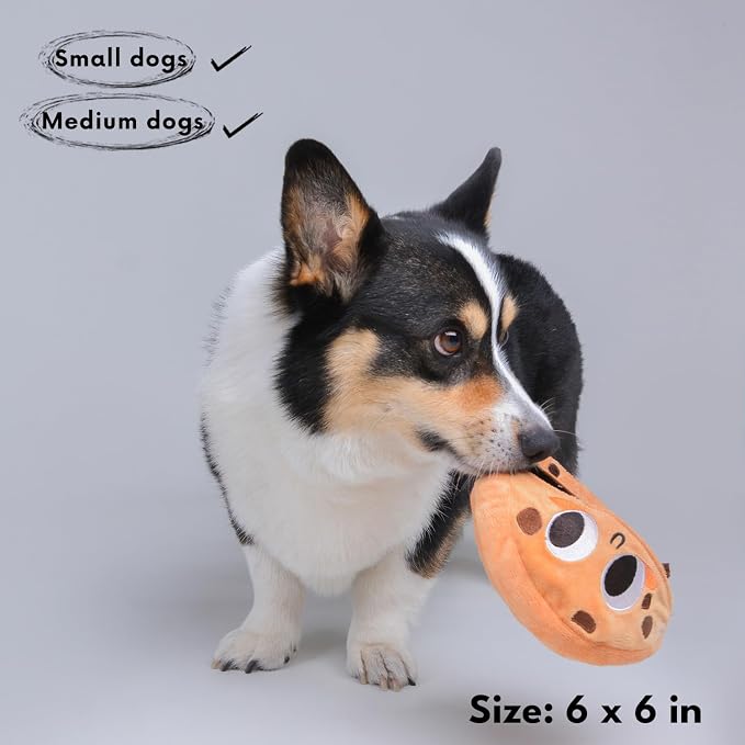 CHEWFFON Cookie Snuffle Dog Toy, Hide & Seek Treat Enrichment Game | 3 Rolling Snuffle Straps, Interactive Crinkle Sound, Nose Work Foraging Fun for Small Medium Dogs