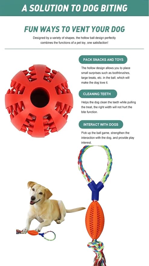 2 Pack Interactive DogToys Hidden Food Puzzle Ball Encourage Natural Foraging Skills,Slow Food Training to Relieve Boredom and Stimulating (Red/Green Small)