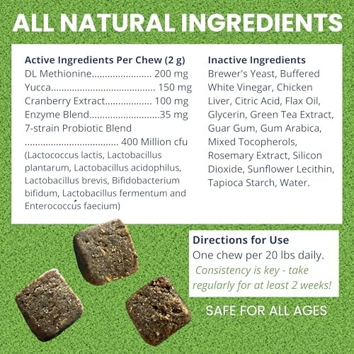 Under the Weather Nice Grass Chews for Dogs | Digestive Enzymes for Dogs | Canine Urine Neutralizer for Grass | Probiotics for Digestive Health | Vet Formulated Lawn Care Supplement | 60 Count