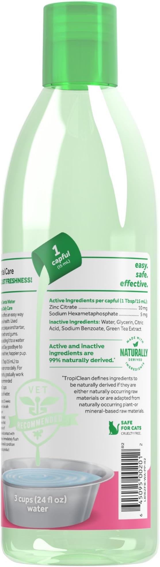 TropiClean Fresh Breath Dental Water Additive, Puppy Breath Freshener, 16oz