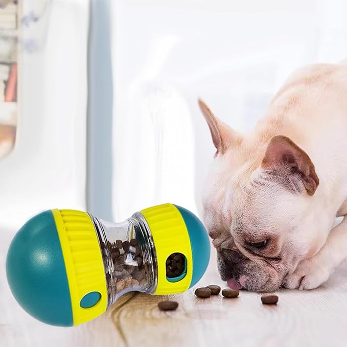 Dog Food Puzzle Toys, Adjustable Dog Treat Dispensing Dogs Toys, Interactive Chase Slow Feeder for Boredom and Stimulating, IQ Training for Small Medium Dogs