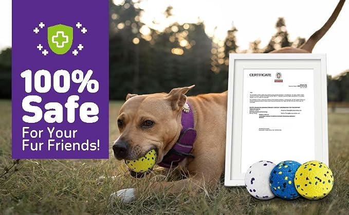 Kimee Dog Tennis Balls for Aggressive Chewers, Floating