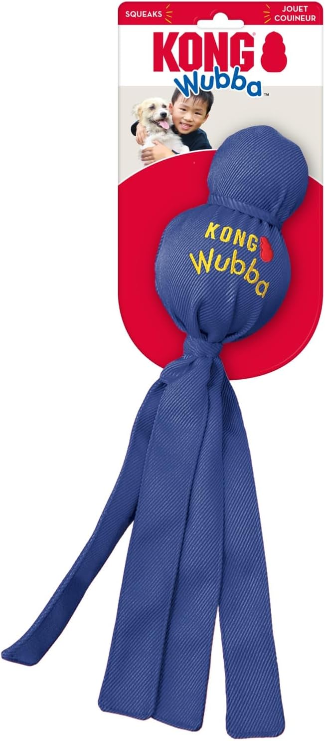 KONG Wubba Tug of War and Fetch Dog Toy, for XL Dogs | Indoor & Outdoor Toy for Puppy & Dog Playtime, Great for Tug of War & Fetch, Color Randomly Provided