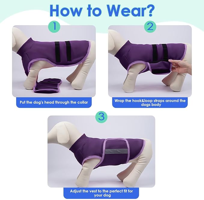 MIGOHI Dog Anxiety Relief Coat, X-Large, Large, Purple