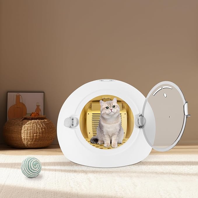 Automatic Pet Hair Dryer Box for Cats and Small Dogs,Ultra Quiet Cat Drying Room Small Dog Hair Dryer Pet Drying Cabinet with Smart Temperature Control and 360 Drying