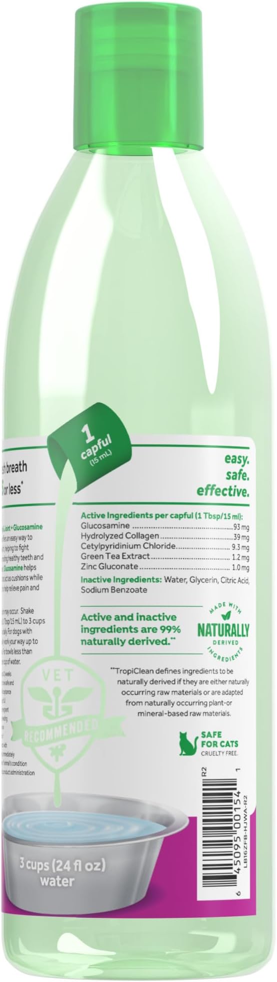 TropiClean Fresh Breath Water Additive for Hip & Joint Support, 16oz