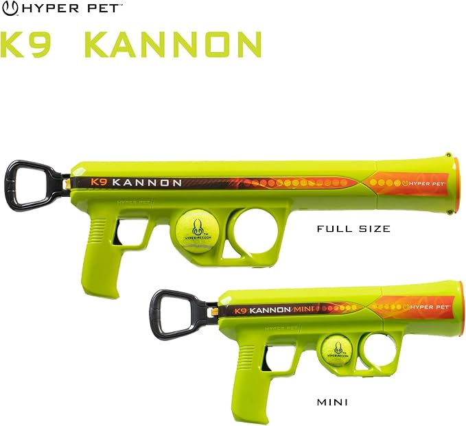 Hyper Pet K9 Kannon Dog Ball Thrower Launcher for Dogs, All Breeds Up To 60 Pounds, With One Hyper Pet 2.5 Inch Tennis Ball, For All Breeds | K9 Kannon Launcher for Dogs of All Breeds up to 60 Pounds, Includes One Hyper Pet 2.5 In Tennis Ball