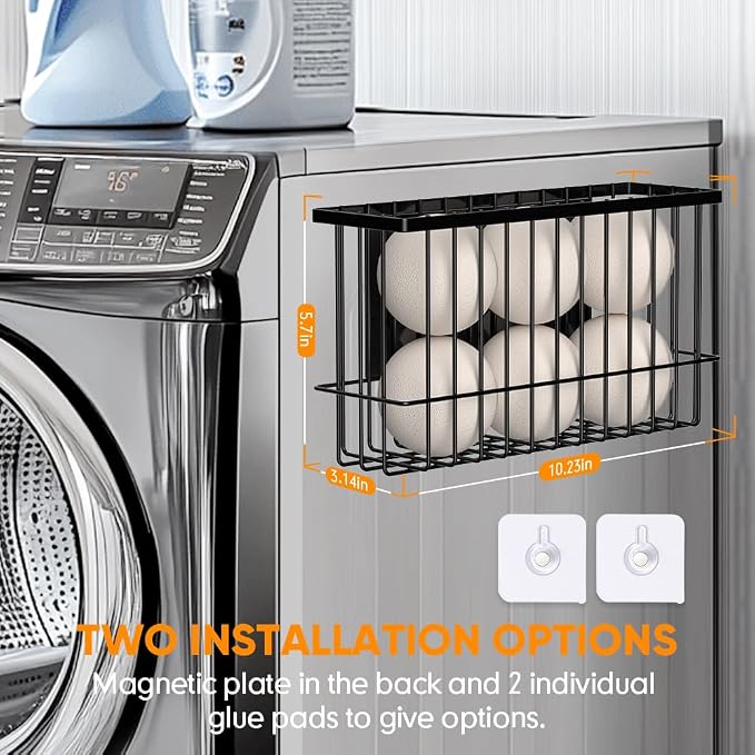 Moryimi Magnetic Dryer Ball Holder for Laundry Room Organization
