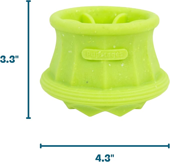 Flex-Force Interactive Treat Dispensing Puzzle Dog Toy for Enrichment, Holds Wet & Dry Food, Wobble Base, Lickable, Freezable & Dishwasher-Safe, Watermelon-Banana Scent, All Breeds, 4.3"