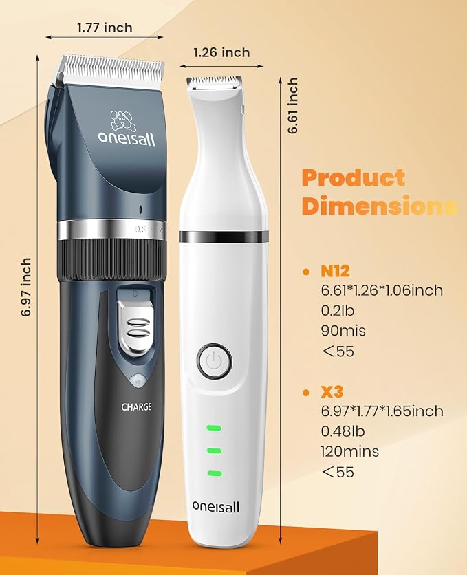 oneisall 4-in-1 Dog Clippers & Paw Trimmer Kit