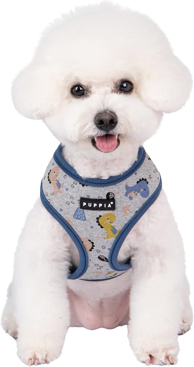 Puppia Spring and Summer Fashion Over-The-Head Dog Harness, Blue_Minmi, Large