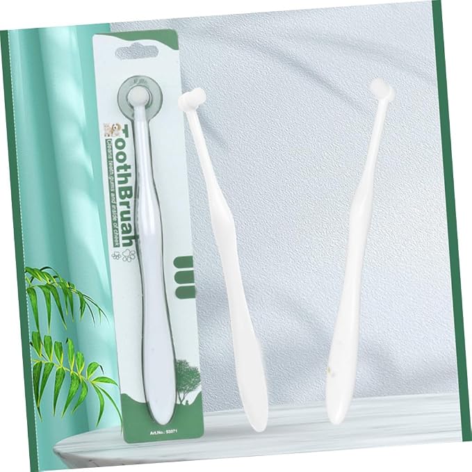 Toyvian Cat and Dog Toothbrush Small Head Manual PET Oral Cleaning Tool Soft Bristles for Gentle Cleaning Handheld Design for Easy Use for Cats and Dogs