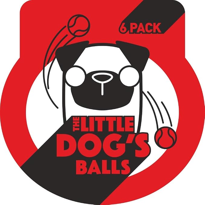 The Little Dog’s Balls Small Dog Tennis Balls 6-Pack Red Floats in Water | Our fetch balls combine non-abrasive felt exterior and a thicker rubber core Durable Dog Toy for Outdoor Play & Training