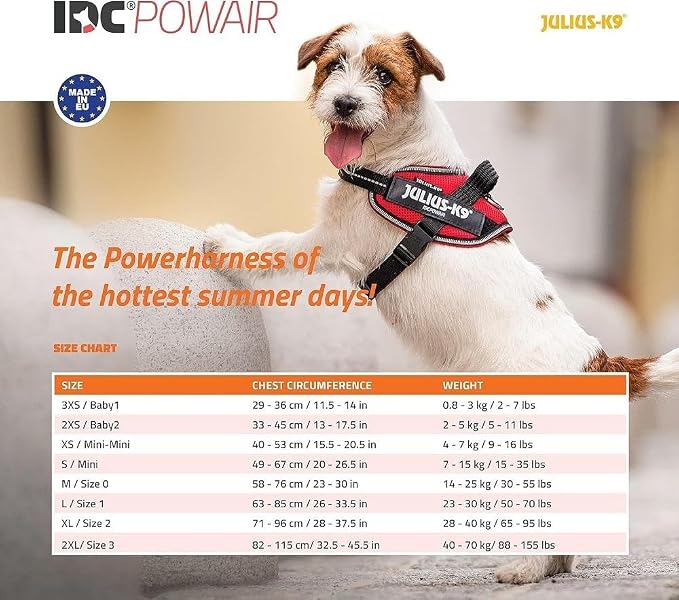IDC Powair Harness, Size: 2XS/Baby 2, Red
