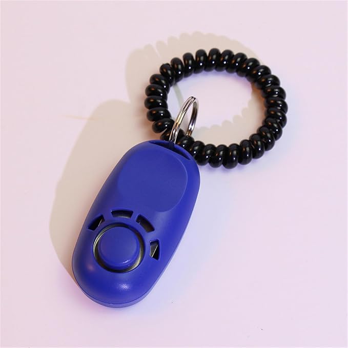 Dog Training Clicker, Stretch Wrist Rope, Orange