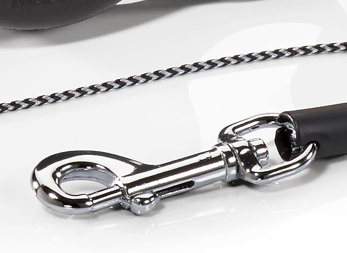 Flexi Basic Standard Cord Black Mini Extra Small 3m Retractable Dog Leash/Lead for Dogs up to 8kgs/18lbs