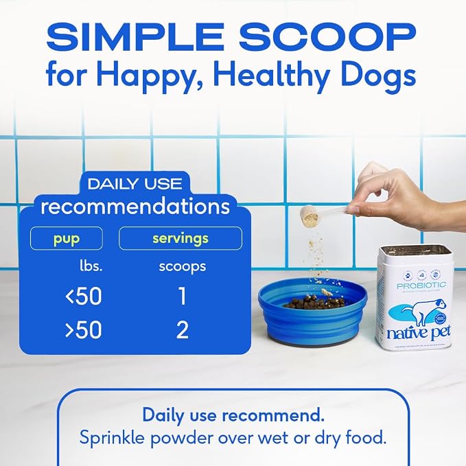 Native Pet Omega Oil for Dogs (8 oz.) & Probiotic for Dogs (4.1 oz.)