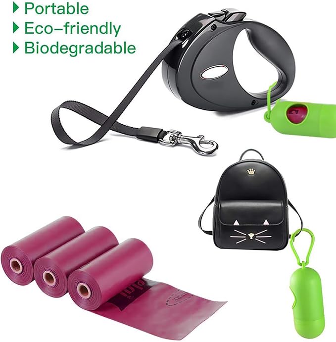 Dog Poop Bag 26 Rolls (390 Counts), Biodegradable Dog Waste Bags With 1 Free Dispenser, Eco-Friendly Leak Proof Pet Waste Disposal Refill Bags (Scented)