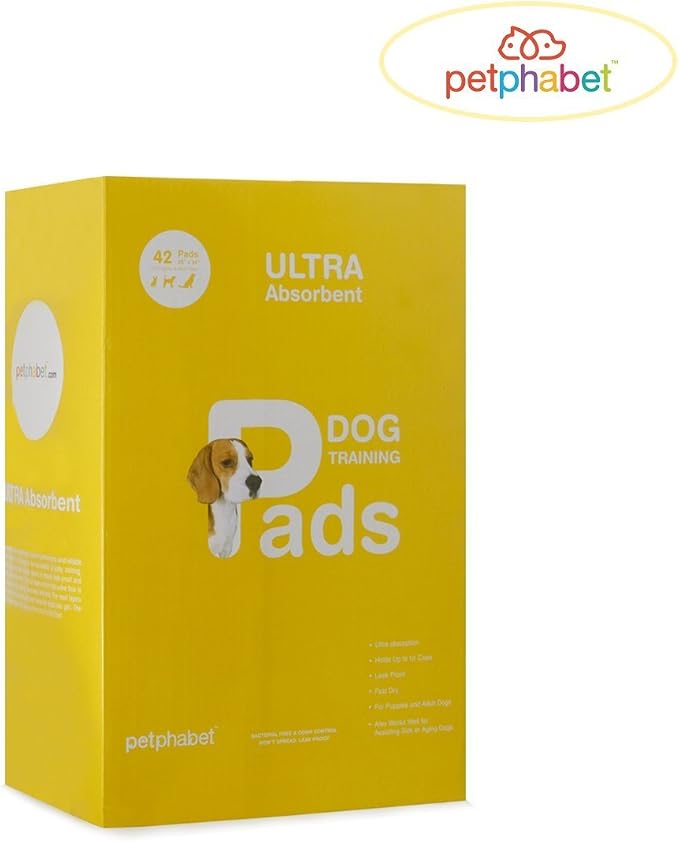 Puppy Pads, 34" x 28" XXL-Large, Ultra Absorbent - All Day Premium Dog Pads - 42 Count by Petphabet