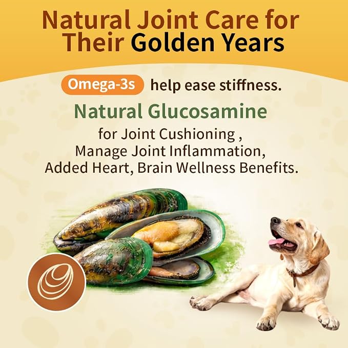 Get Naked Biteables Daily Soft Dog Treats for Senior Health, Made with Real Chicken and New Zealand Green-Lipped Mussel, Functional Soft Chews for Senior Dogs, Grain-Free, 6oz