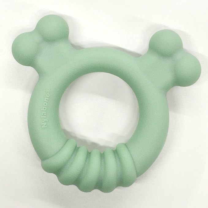 Nylabone Puppy Chew Sensory Material Soothing Ring Dog Chew Toy, Small | Chicken flavor, soothing teething toys for puppies, teething relief, freeze for extra comfort, up to 25 lbs