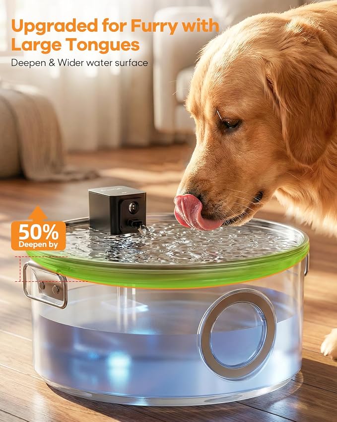 3.4Gal Wireless Automatic Dog Water Fountain for Large Dogs,12L Stainless Steel 3 Modes Dog Fountain Water Bowl Dispenser, Multi Large Pet Water Fountain Ultra Quiet & Multi-Filteration