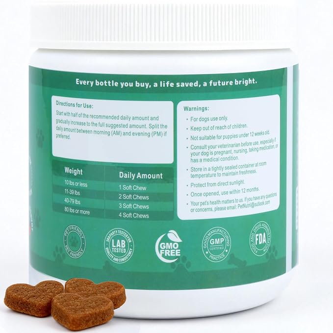 Dog Vitamins and Supplements, 16 in 1 Multivitamins Essential Dog Vitamin Minerals Chewable with Omega-3 Fish Oil Glucosamine Probiotics for Pet Hip Joint Skin Coat Digestion Health, 120 Chews