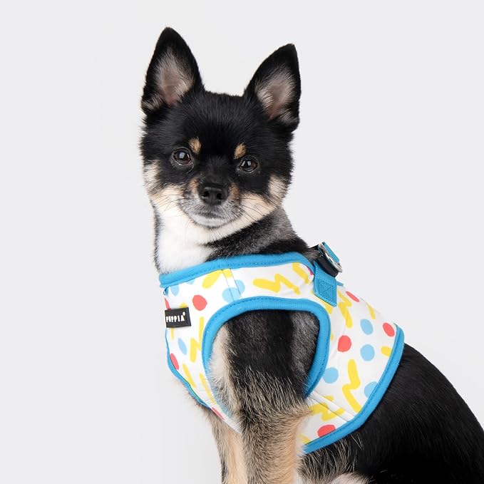 Puppia FETE Step-in Vest Dog Harness No Choke No Pull Walking Training for Small and Medium Dog - Blue - S
