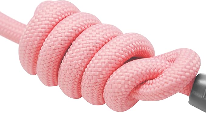 Blueberry Pet Dog Leash 4ft - Vibrant Pink Rope Dog Leash with Coral/Mint Handle, Puppy Essentials for Small Dogs, Comfortable Padded Hold, Pink Leash for Fashionable Pet Owners
