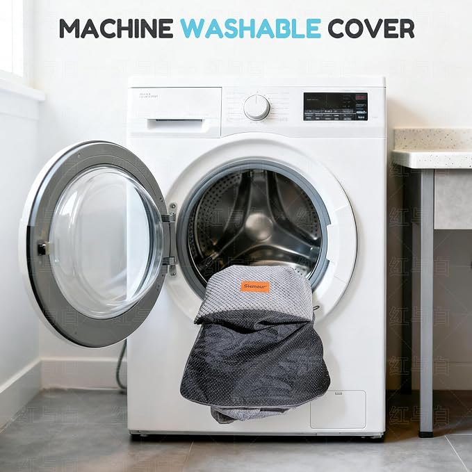 5-Step Dog Stairs and Ramp for Small Dogs and Cats, Pet Steps for High Bed with Non-Slip Bottom, Grey