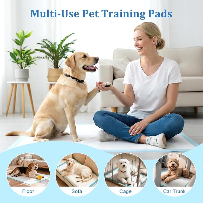 Dog Pee Pads Extra Large 31"x36" 60 Count, Disposable Puppy Training Pads, Super Absorbent Leak-Proof Pads for Dogs, Cats, Rabbits