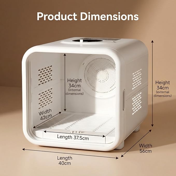 Pet Dryer Box Cat Dryer Small Dog, Petting Window Physical Button