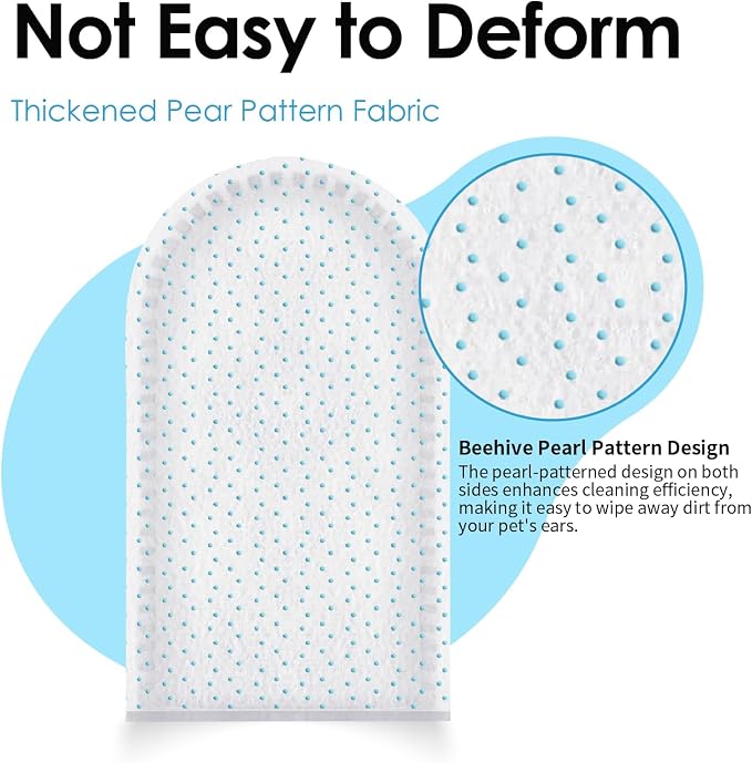 Mooncat Cat & Dog Ear Cleaner Wipes, 40 Finger Wipes