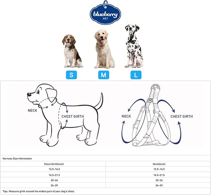 Blueberry Pet Essentials Step-in Spring Scent Inspired Garden Floral Dog Harness in Light Purple, Chest Girth 16.5" - 21.5", Small, Adjustable Harnesses for Dogs