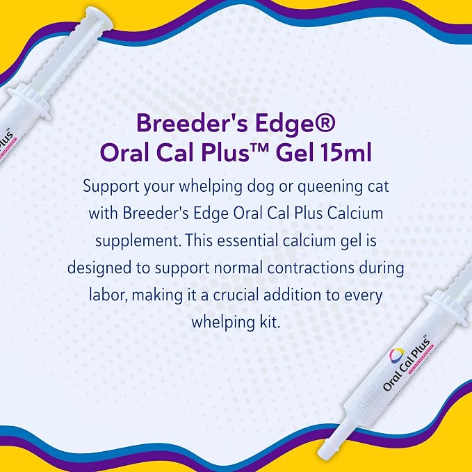 Breeder's Edge Oral Cal Plus Gel for Dogs & Cats, 3-Calcium Support, 15ml