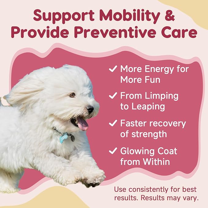 ZEBORA Hip & Joint Glucosamine Supplement for Dogs, 180 Freeze-Dried Chews
