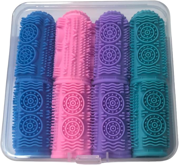 Dog Tooth Brushing Kit, Dog Finger Toothbrush, Soft Silicone Dogs Finger Toothbrush for Small Breed Care for Home Use Teeth Cleaning & Hygiene
