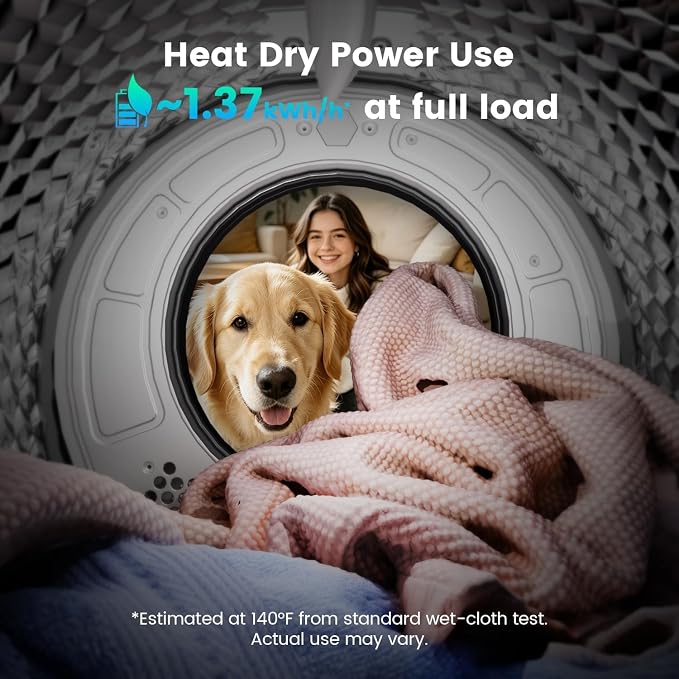 BANGSON 1.8 Cu.Ft portable dryers for laundry,120V Vented Dryer