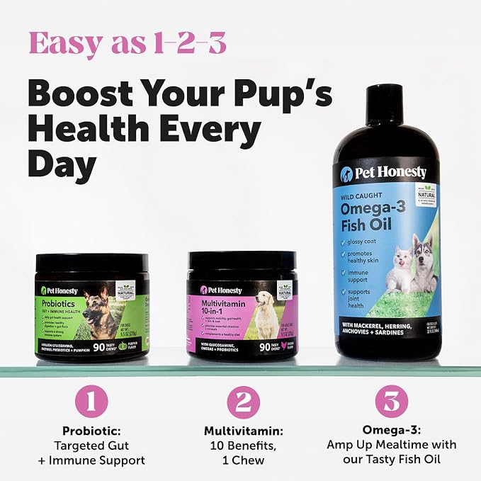 Allergy Itch Relief & Probiotics Virtual Bundle: Dog Allergy Relief & Gut Health Chews (Peanut Butter & Duck 90 ct)